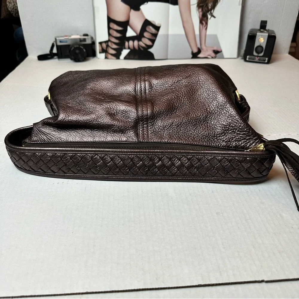 Vintage Y2K Elliott LuccaLeather Hobo Bag SoftPebbled Leather Everyday Shoulder